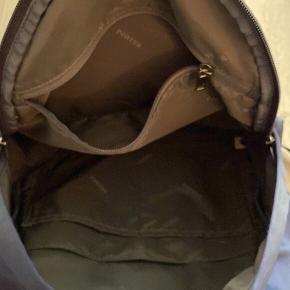 PORTER Yoshida & Co. Japan Backpack Satin Daypack Navy Blue Slouchy 14" x 16" - Picture 9 of 12